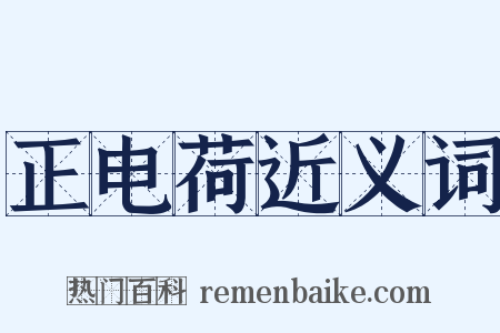 正电荷近义词是什么意思的图片